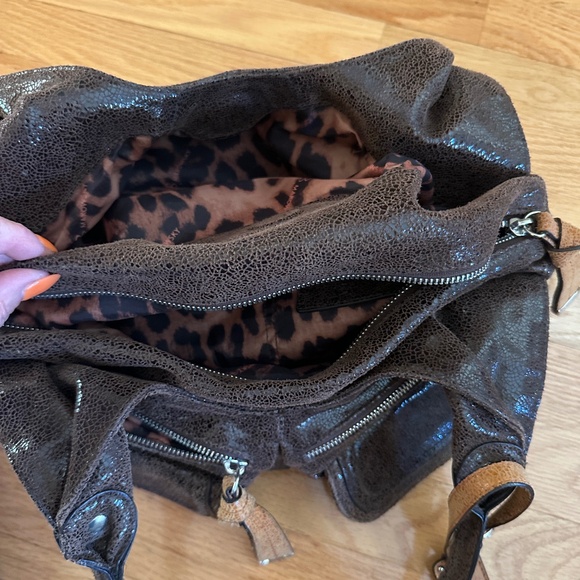 B Markowsky Brown Leather Handbag Purse - Picture 12 of 16